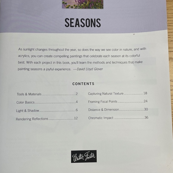 How to Draw & Paint Seasons David Lloyd Glover Acrylic Art Book Step by Step - Picture 3 of 7